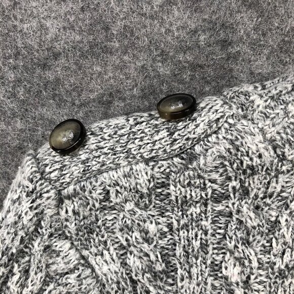 Superdry Cable Knit Sweater Womens XS Gray Crewneck Cotton Blend Heather - Picture 8 of 11